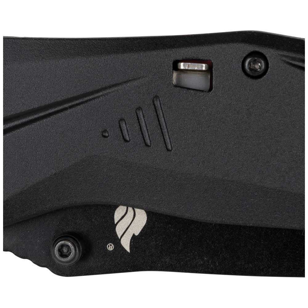 Spring-Assist Folding Knife Cigarette Lighter Case Black Bla